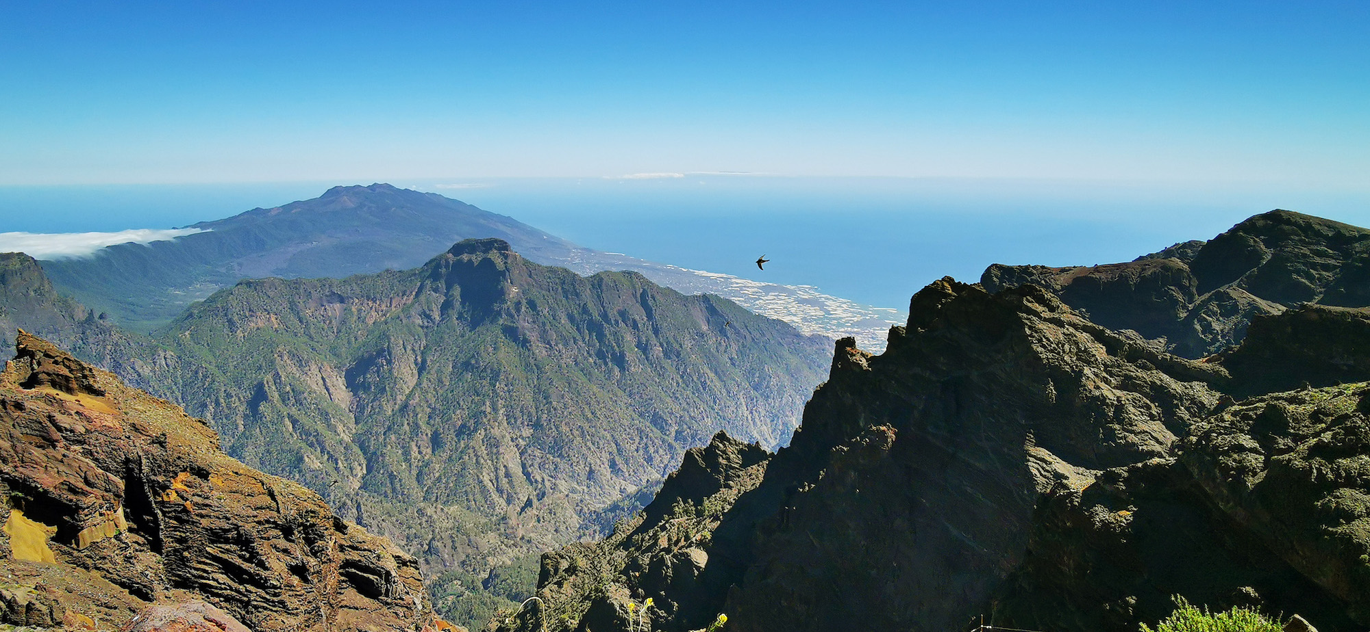 Preciosa vista desde El Roque de Los Muchachos - en el fondo Tazacorte